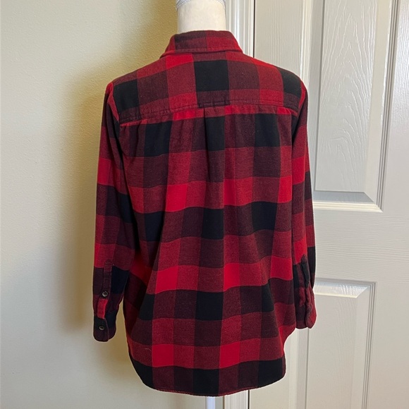 MADEWELL Buffalo Plaid High/Low Flannel Shirt - Picture 4 of 12
